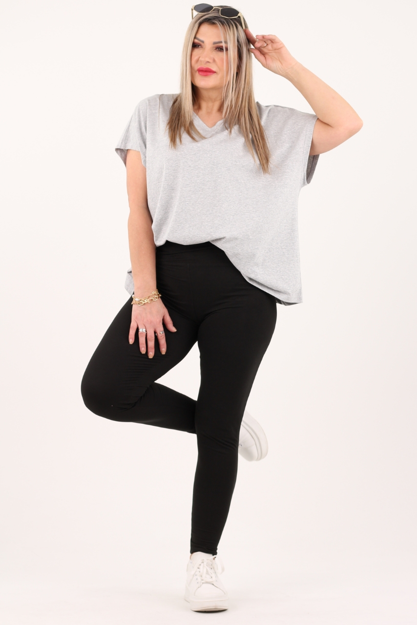 Czarne legginsy plus size