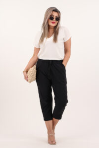 Czarne luźne rybaczki damskie