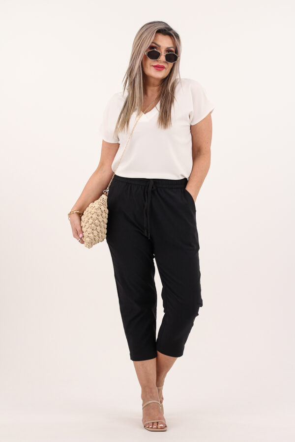 Czarne luźne rybaczki damskie