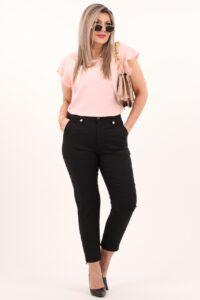 Czarne spodnie damskie 7/8 eleganckie