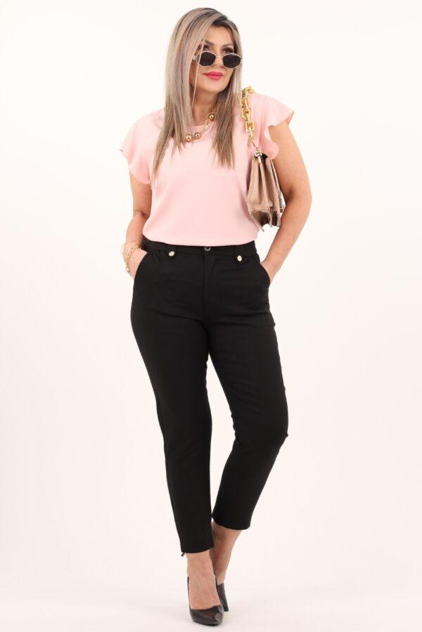 Czarne spodnie damskie 7/8 eleganckie