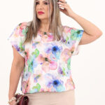 Elegancka bluzka z gumką na dole kolorowa