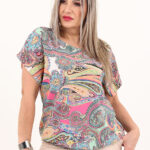 Elegancka bluzka ze wzorem paisley