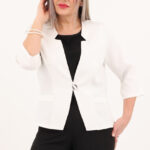 Elegancki żakiet na wesele ecru