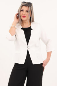 Elegancki żakiet na wesele ecru
