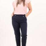 Granatowe spodnie damskie 7/8 eleganckie