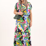 Letnia sukienka maxi plus size kolorowa