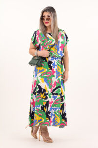 Letnia sukienka maxi plus size kolorowa