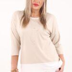 Luźna bluzka z kolibrem 