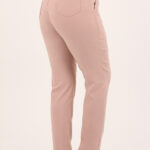 Różowe spodnie bawełniane damskie na gumce