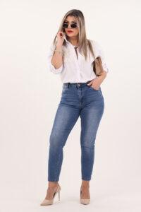 Skinny jeansy z wysokim stanem