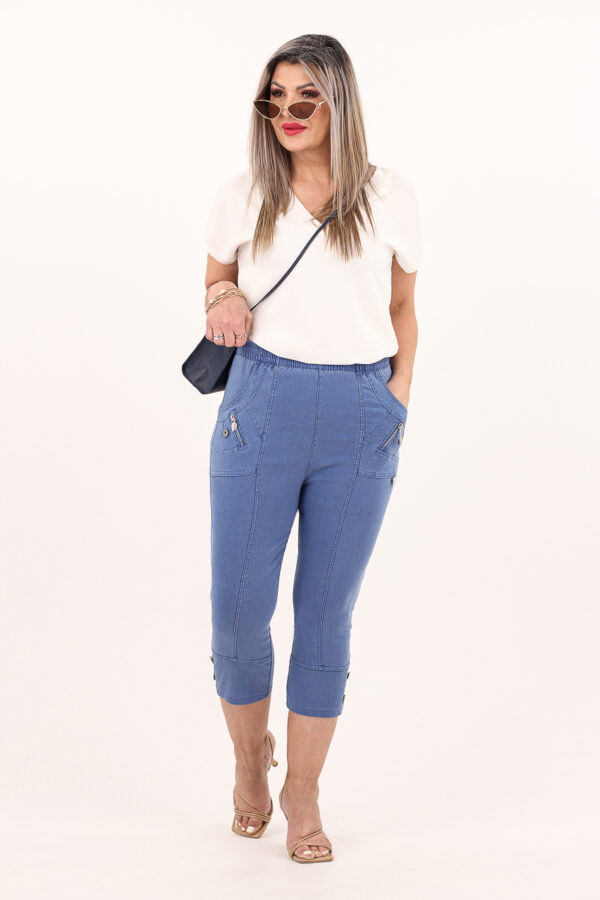 Spodnie rybaczki damskie na lato jeans