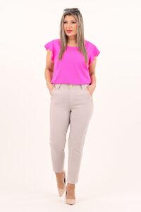 Spodnie z ozdobnymi guzikami chłodny beż