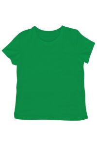 Zielony t-shirt damski z okrągłym dekoltem