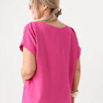 Amarantowa elegancka bluzka damska plus size 44-52 (2)