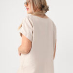 Beżowa elegancka bluzka damska plus size 44-52 (2)