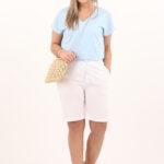 Białe spodenki bawełniane damskie