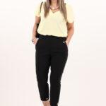 Czarne spodnie 7/8 z wysokim stanem