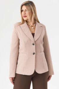 Marynarka plus size beżowa – odzież XXL dla kobiet