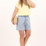 Jasne spodenki damskie z lyocellu