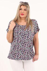 Kolorowa bluzka w drobne kwiaty