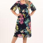 Kwiecista sukienka dwuwarstwowa