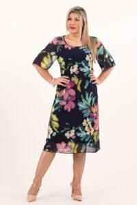 Kwiecista sukienka dwuwarstwowa