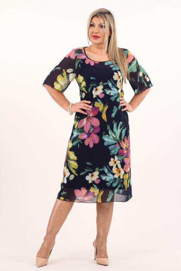 Kwiecista sukienka dwuwarstwowa