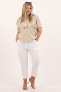 A'la lniane rybaczki damskie białe