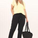 A'la lniane rybaczki damskie czarne 