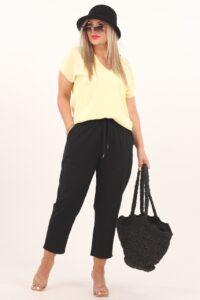 A'la lniane rybaczki damskie czarne 