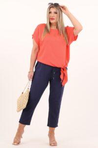 A'la lniane rybaczki damskie granatowe