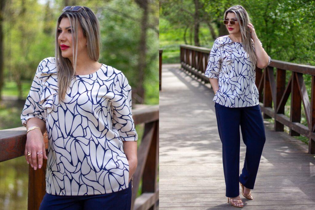 modne stylizacje na wesele ze spodniami