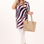 Różowa tunika z wiskozy