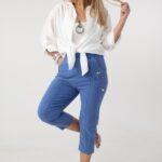 Spodnie rybaczki damskie na lato jeans