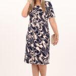 sukienka-na lato-prosta-w-beżowy-falisty-wzór (9)