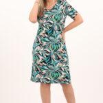 Sukienka na lato prosta w kwiaty