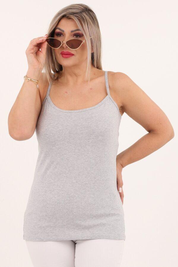 Podkoszulek damski na ramiączkach szary