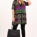 Tunika wyszczuplająca z dekoltem w serek