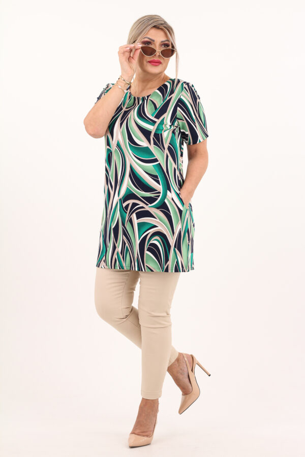 zielona tunika z wiskozy