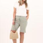 Zielone spodenki bawełniane damskie