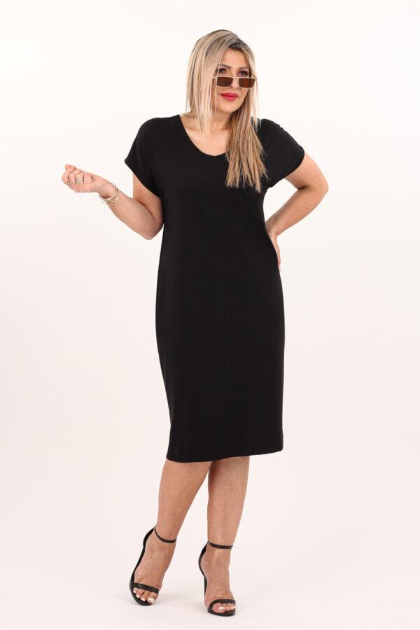 Sukienka midi z wycięciem czarna