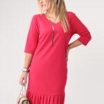 Sukienka-plisowana-PLUS-SIZE-malinowa (5)