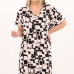 bezowo-czarna-letnia-sukienka-damska-w-geometryczne-wzory (2)