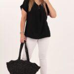 Czarna bluzka letnia damska