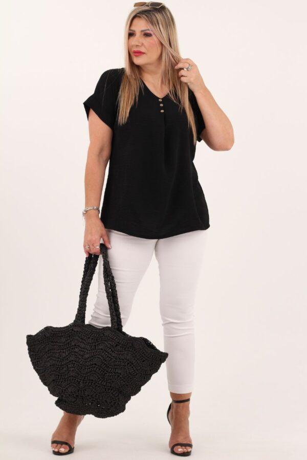 Czarna bluzka letnia damska