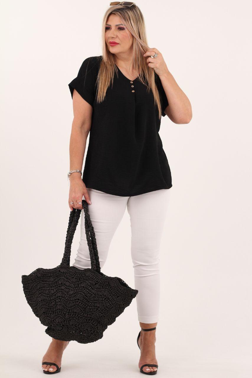 Czarna bluzka letnia damska