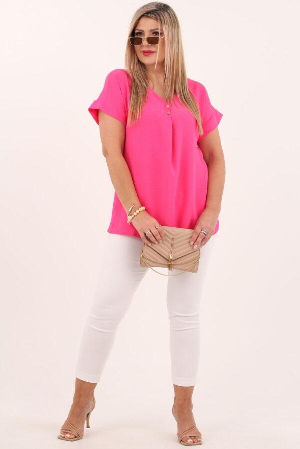 Malinowa bluzka letnia damska