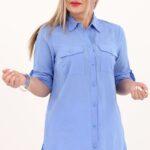 Niebieska koszula z guzikami