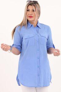 Niebieska koszula z guzikami